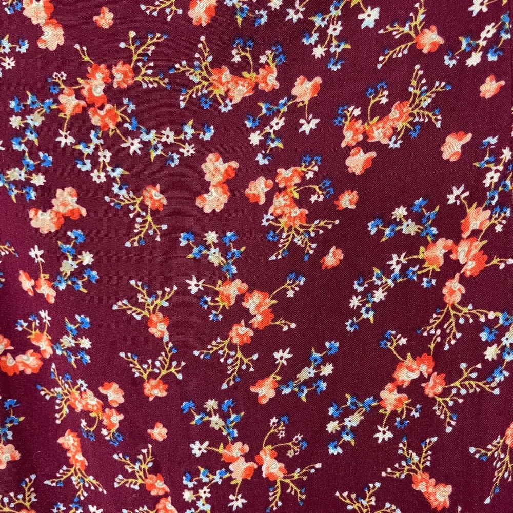 Old Navy Maxi dress with maroon floral pattern